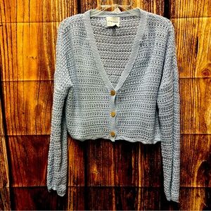 Pink Rose long sleeve cardigan sweater